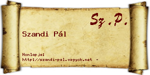 Szandi Pál névjegykártya